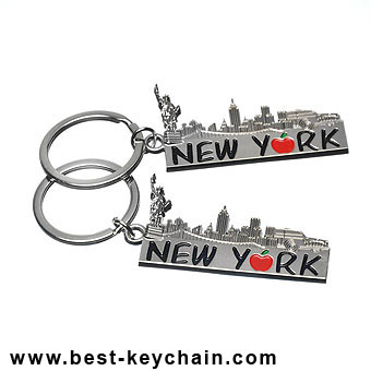 NEW YORK CITY Police Leather Key Ring Mini Shield